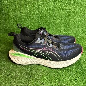 Asics Gel-Cumulus 25 Womens Size 12 Blue Black Athletic Running Shoes Sneakers